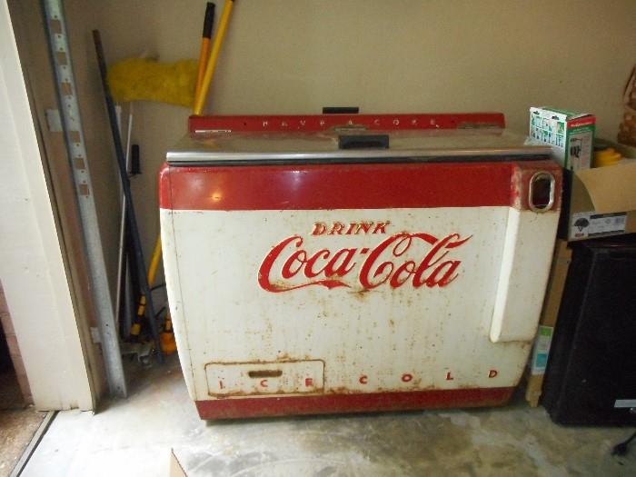 This old coke machine works