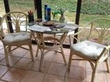 Bamboo Table & 2 Chairs