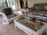 Wicker Chair & Coffee Table