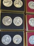 Sterling silver collector coins by Wittnauer & Longines