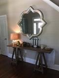 Large wall mirror, home decor, console table