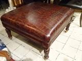 MAITLAND SMITH LEATHER OTTOMAN