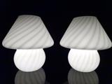 PAIR 1970's MURANO ART GLASS TABLE LAMPS