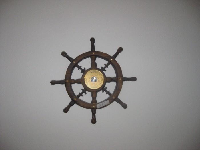 ships wheel barometer