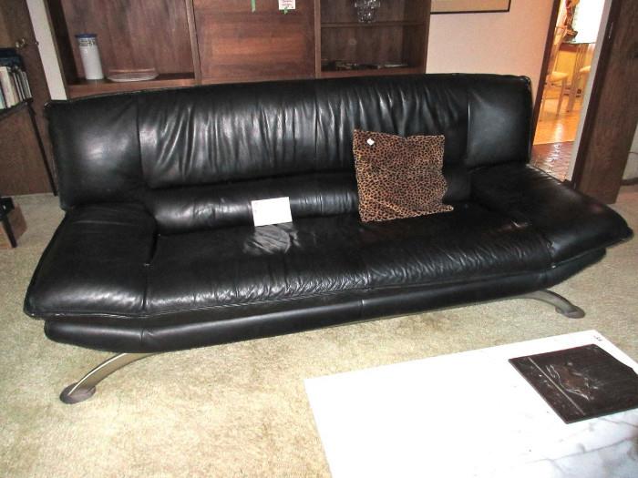 Italian leather sofa, fabulous. 