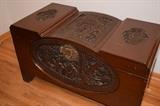 Gorgeous ornate Asian design storage trunk.