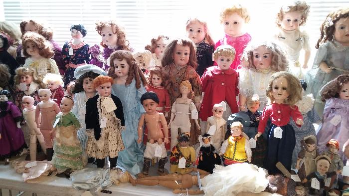 Very large doll collection, featuring antique to modern dolls.