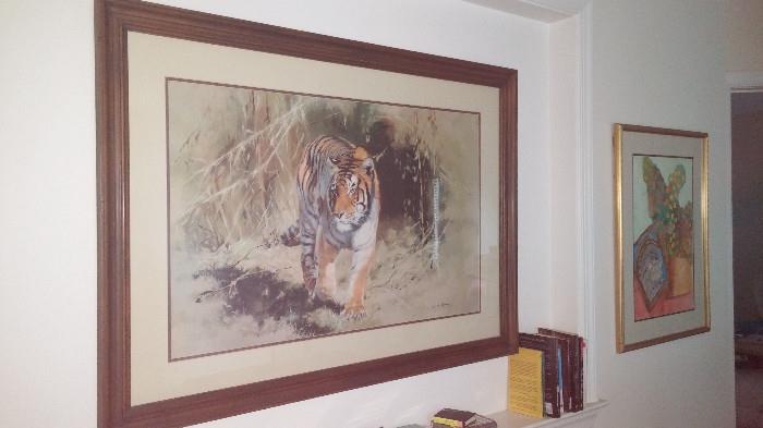 Tiger print and artwork