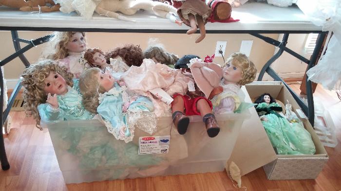 Very large doll collection, featuring antique to modern dolls.