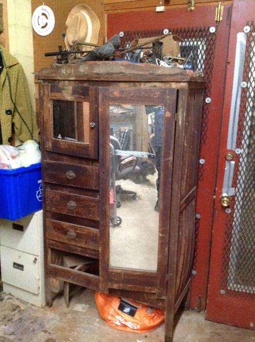 Old Armoire once owned by famous folk artist, Nellie Mae Rowe....