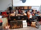 Asian Antiquities, Baskets, Lacquer Boxes