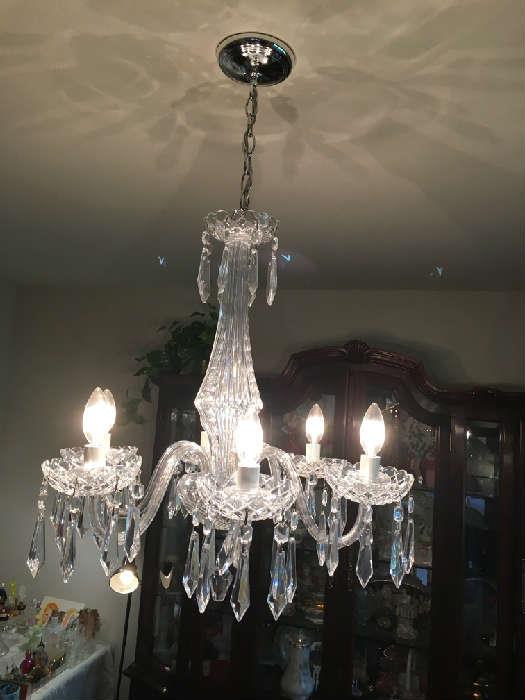 Waterford chandelier. six arms