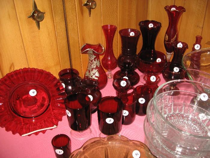 Red ruby glass