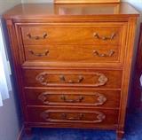 Vintage Bassett Furniture Five Drawer Chest