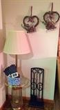Lamp Table, Fireplace Tools, & More