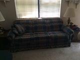 plaid sofa