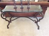 Metal & Glass Sofa Table