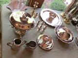 Silver serving pieces