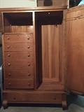 Inside of Antique Oak Chifforobe