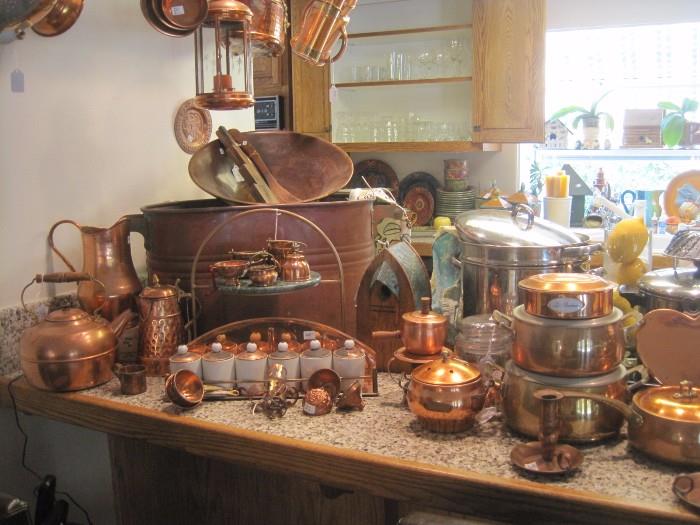 COLLECTION OF COPPER WARE