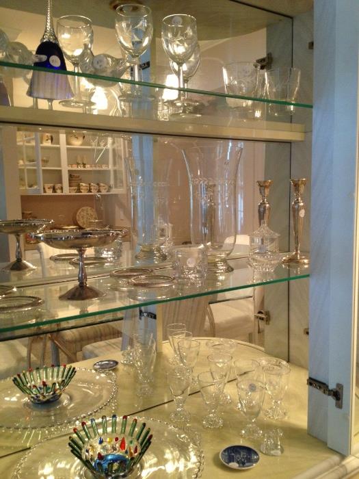 glass, silver, Royal copenhagen
