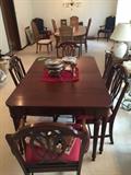 dining room table and chairs