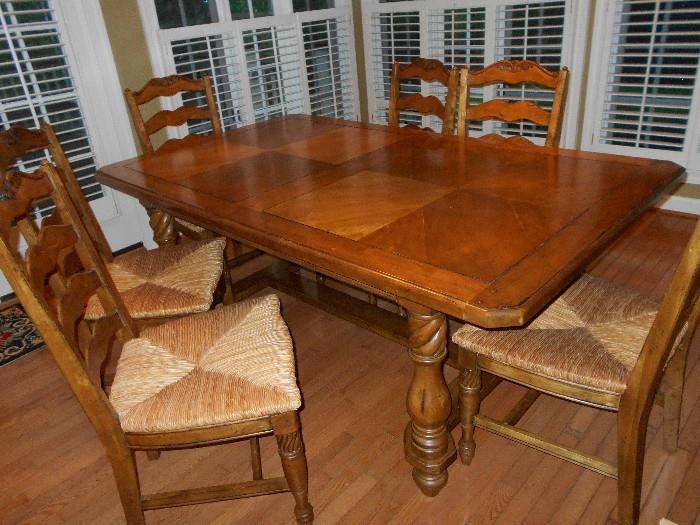 Rustic look dining table and chairs