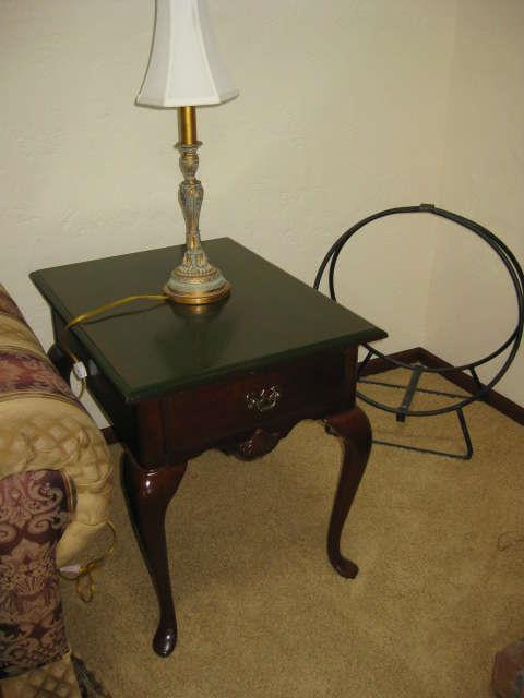 Queen Anne style cherry end table