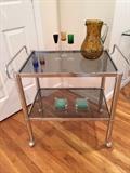Hipster bar cart. Wonderfully sized for a smaller space. Excellent condition. 