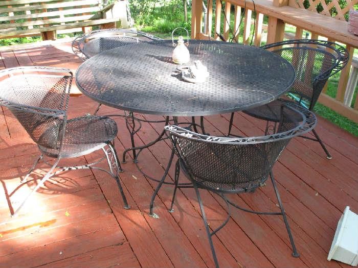 Iron Patio Table and Chairs