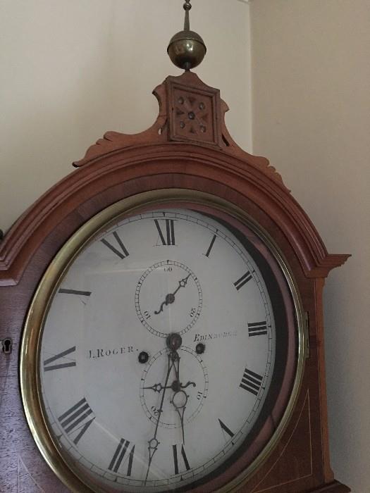 Antique J. Roger Edinburgh Grandfather clock.