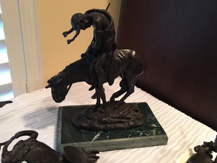 Remington Bronze reproduction. End of the Trail.