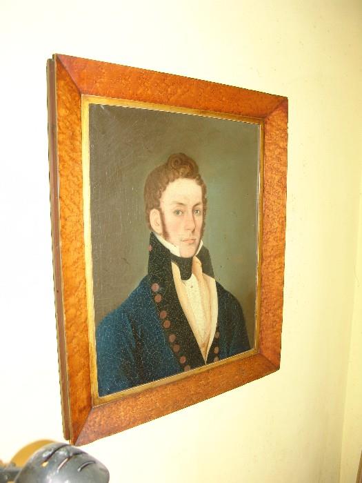 Antique ancestral portrait of decorator of Memphis' Justine's restaurant