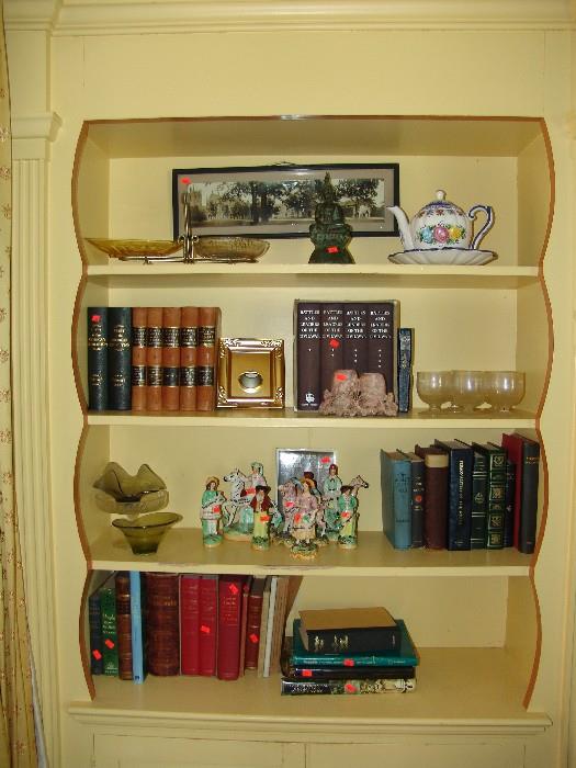 Staffordshire figures and historical books