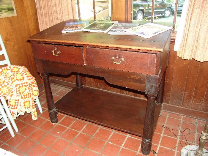 Antique walnut cotton plantation desk