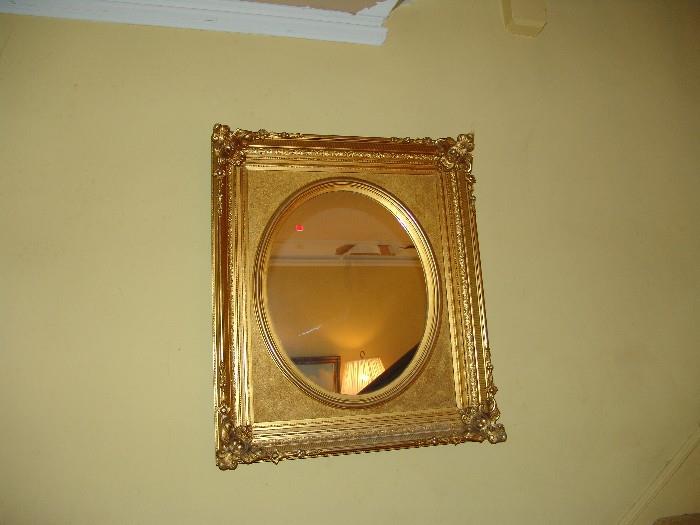 Antique gold guilders frame with mirror