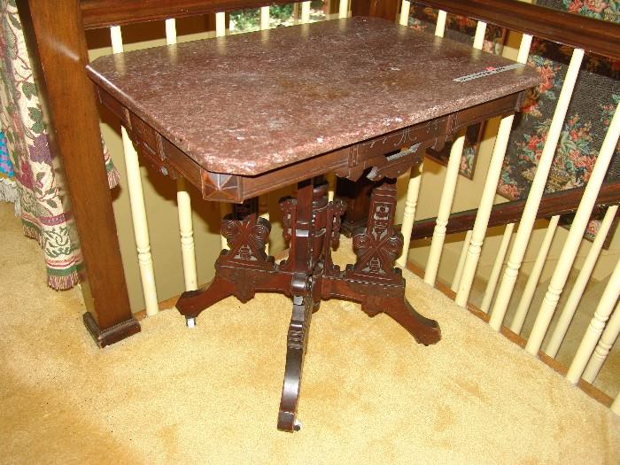 Victorian marble top table 