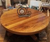 round oak coffee table