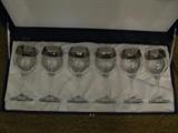 set of 6 Italian red wine glasses