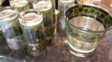 Vintage Cocktail Glasses and Ice Bucket