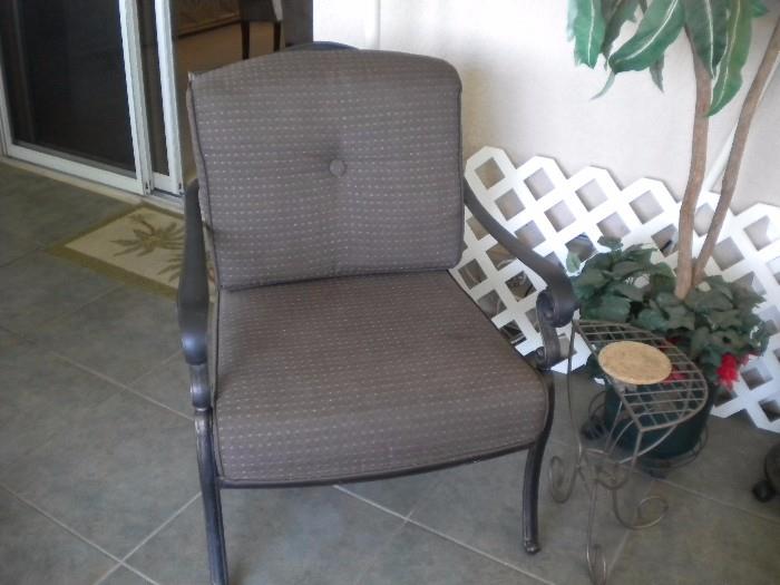 wrought iron patio chair
