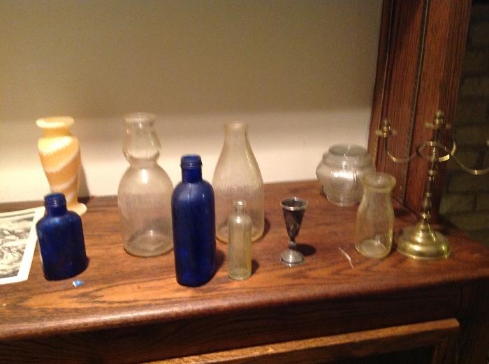 Old bottles including Chevy chase Dairy
