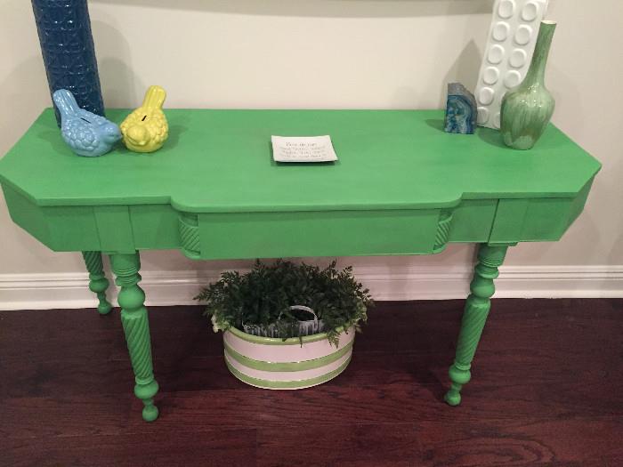 Annie Sloane painted Spanish Revival console table