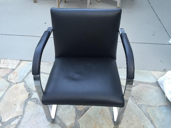 Heavy, nice metal and leather office chair