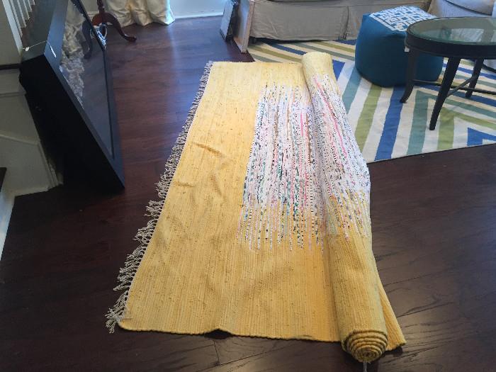 8x10 New Yellow Rug (plus several other rugs at great prices, some new and still wrapped)