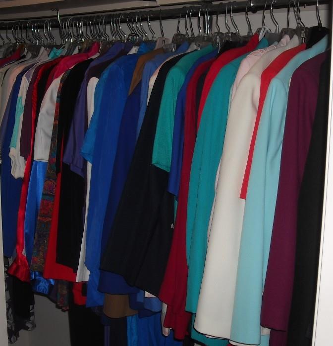 Four closets plus more filled with nice clothing.