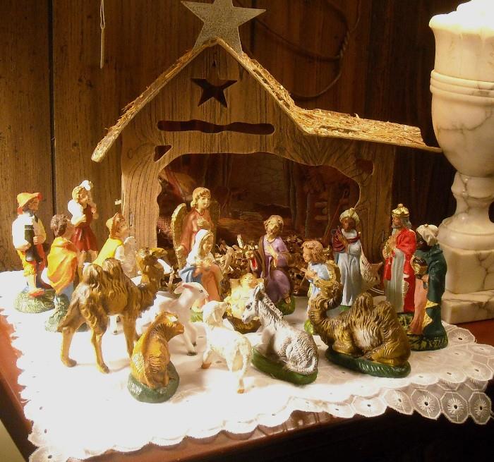 Vintage nativity set made in Italy
