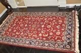 Vintage hand knotted wool area rug