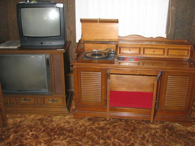 The free portable TV is no longer available but the console Colonial TV is and the G.E. console stereo record player from the 60's