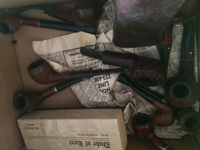 vintage tobacco pipes